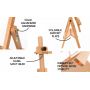 Large Studio floor Easel Convertible Artist H-Frame Floor Easel, Adjustable Tilts Flat Wooden Artist Easel, Multi-Purpos