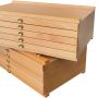 10-Drawer Artist Supply Storage Box - Large Capacity Multi-Function Beech-Wood Pencil Box with Drawer & Compartments