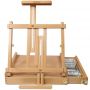 Studio Sketchbox Table Easel with Metal Lined Drawer - Adjustable Solid Beech Wood Tabletop Easel Artists Desk Easel