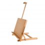 Wooden Tabletop Drawing Board Easel, Solid Beech H-Frame Adjustable Easel Artist Drawing & Sketching Board