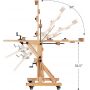 Deluxe Large Rocker Crank Studio Easel,Heavy Duty Artist Painting Easel,Solid Beech Wood with Adjustable Height,Movable