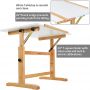 White Board Wood Drafting Table,Art Craft Desk with Height Adjustable & Tilted Large Surface Tabletop,Drawing Desk table