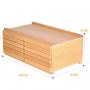 6-Drawers Artist Supply Storage Box - Portable Foldable Multi-Function Beech Wood Artist Tool & Brush Storage Box