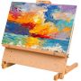 Wooden Tabletop Drawing Board Easel, Solid Beech H-Frame Adjustable Easel Artist Drawing & Sketching Board