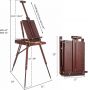 French Easel,Beech Wood Sketch Easel Box with Foldable Legs,Drawer Storage and Palette Tray,Portable Artist Easel outdoor