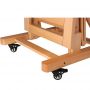 Deluxe Large Rocker Crank Studio Easel,Heavy Duty Artist Painting Easel,Solid Beech Wood with Adjustable Height,Movable