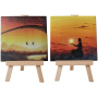 6 Inch Mini Beech Wood Easel 48Pack Small Wood Photo Display Stand for Displaying Small Canvases