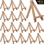 5 Inch Mini Beech Wood Easel 48Pack Small Wood Display Stand For Displaying Small Canvases