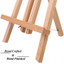  11.8 Tall Beechwood Tabletop Easel 9 x 12 ed Canvas with Canvas Sets for Painting Craft Drawing Decoration Sets