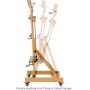 Deluxe Rocker Crank Artist Easel Heavy Duty Art Floor Easel Inclinable Studio Easel Holds Canvas Art Up to 76.7