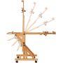 Deluxe Movable H-Frame Studio Easel Multi-Function Artist Easel, Heavy Duty Display Art Easel Holds Canvas Art Up to 78.7