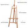 Large Basic Studio Easel Solid Beech Wood Artist Easel A-Frame Floor Painting Easel