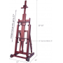 Multi-Function Studio Easel,H-Frame Easel, Nut-brown Painting Easel
