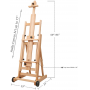 Versatile Studio H-Frame Easel All Media Adjustable Beech Wood Studio Easel, Painting Floor Easel Stand