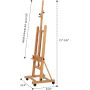 Studio Large Floor Easel H-frame Easel 75'' to 146