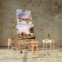 Holds Canvas Art Up to 78.7 High Deluxe Movable H-Frame Studio Easel Solid Beech Wood Artist Easel