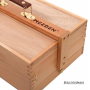 Portable Foldable Multi-Function Beech Wood Artist Supply Artist Tool & Brush Storage Box