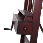 Rosewood Finish Deluxe Crank Adjusting Studio Easel Display Easel Holds Canvas Art