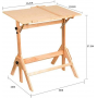 Solid Wood Writing Drafting Table Adjustable Height And Tiltable Tabletop for Artwork Artist Drawing Desk