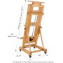 Deluxe Rocker Crank Artist Easel Heavy Duty Art Floor Easel Inclinable Studio Easel Holds Canvas Art Up to 76.7