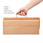 Portable Foldable Multi-Function Beech Wood Artist Supply Artist Tool & Brush Storage Box