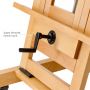 Deluxe Rocker Crank Artist Easel Heavy Duty Art Floor Easel Inclinable Studio Easel Holds Canvas Art Up to 76.7