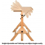 Solid Wood Writing Drafting Table Adjustable Height And Tiltable Tabletop for Artwork Artist Drawing Desk