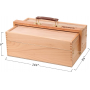 Portable Foldable Multi-Function Beech Wood Artist Supply Artist Tool & Brush Storage Box