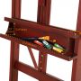 Wholesale Deluxe Beech Wood Easel Stand H-Frame Adjustable Floor Easel with Storage Tray and Wheels