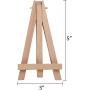 5 Inch Mini Beech Wood Easel 48Pack Small Wood Display Stand For Displaying Small Canvases