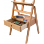 Studio H-Frame Adjustable Easel With Art Supply Storage Drawer Solid Beech Wood Easel Stand For Artists