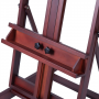 Walnut Large H- Frame Studio Easel, Solid Beech Wood Easel for Heavy Duty, Adjustable Floor Easel