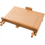 Large Drawing Board Easel, Solid Beech Wooden Tabletop H-Frame Adjustable Easel Artist Drawing & Sketching Board