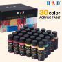 wholesale factory OEM art Supplies 20/ 24/30colors Acrylic Paint