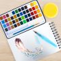 wholesale art supplies 56pcs acuarela watercolor paint set