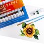 hot sale 30pcs with Easel Artist acrylic paint brush set