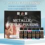 13pcs metallic acrylic pouring paint set for drawing