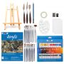 OEM art supplier 52pcs art set Includes Colorful Acrylic Paints, Brushes, Canvas, and Palette
