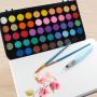 48 colors acuarela solid watercolor art paint set