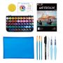 48 colors acuarela solid watercolor art paint set