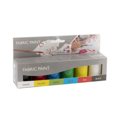 Hot-selling 6x20ml Cheap Fabric Paint Permanent Sets for Kids Clothes Painting