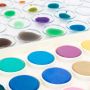 Watercolor Paint Kits Customized 28 Colors Round Shape Solid Watercolor Cake with 1 Pcs Paint Brush