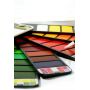 Custom 42 Colors Portable Mini Solid Watercolor Paint Set with 1 Brush Pen for Kids Painting