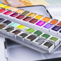 Watercolor Cakes Customized 48 Colors Solid Watercolor Paint Kits