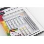 25 Pcs Art Sets Customized 12 Colors 12ml Acrylic Paint Set With Paint Brush Paint Palette Acrylic Paper