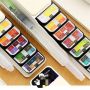 Wholesale 33 Colors Mini Portable Solid Watercolors Paint Pigment Box Pocket Set with 1 Brush Pen