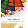 Custom 42 Colors Portable Mini Solid Watercolor Paint Set with 1 Brush Pen for Kids Painting