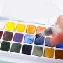 Custom ASTM D-4236 Certified 24 Colors Solid Watercolor Paint Set Watercolor Cake Set for Kids Painting