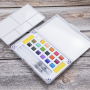 Directly Sale 18 Colors Solid Watercolor Paint Cake Set With Two Brush Pens