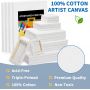 Hot-selling 2 Pcs Square White Blank Cotton Art Painting Canvas Set 20*20cm